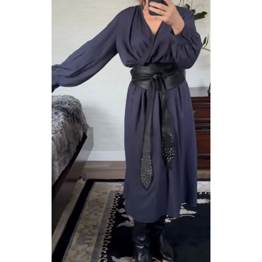 uniqlo rayon long sleeve dress Women's Rayon Blend Shirt Dress | Long Sleeve